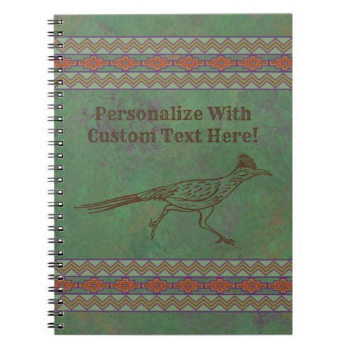 Southwest Roadrunner Sagebrush Green Notebook