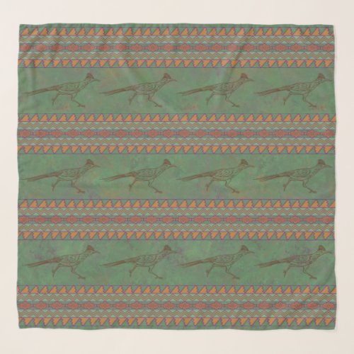 Southwest Roadrunner Sagebrush Green Scarf