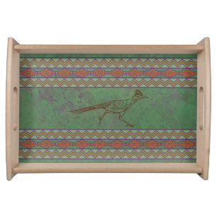 Southwest Roadrunner Sagebrush Green Serving Tray