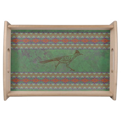 Southwest Roadrunner Sagebrush Green Serving Tray