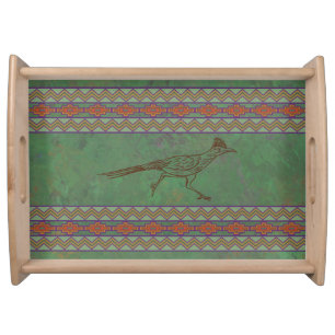 Southwest Roadrunner Sagebrush Green Serving Tray