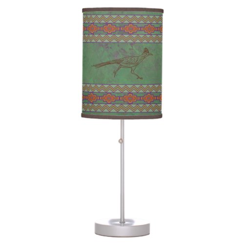 Southwest Roadrunner Sagebrush Green Table Lamp