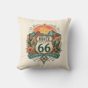 Southwest Route 66 Canyon Vista Accent Throw Pillow