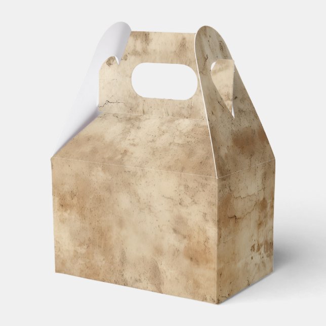 Southwest Rustic Cream  Favor Boxes (Back Side)