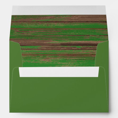 Southwest Rustic Weathered Green Painted Wood  Envelope
