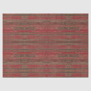 Southwest Rustic Weathered Red Painted Wood Design Tissue Paper