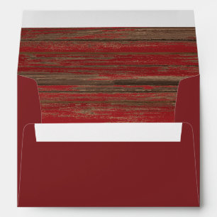 Southwest Rustic Weathered Red Painted Wood Envelope