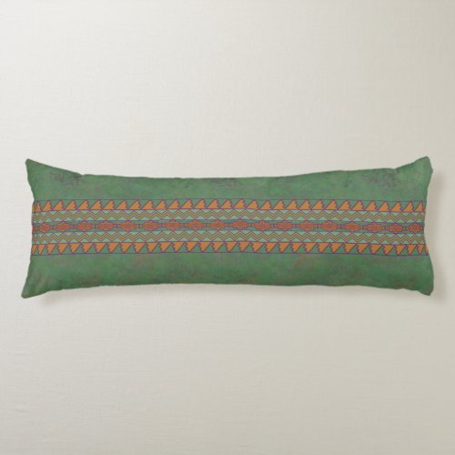 Southwest Sagebrush Green Geometric Design Body Pillow