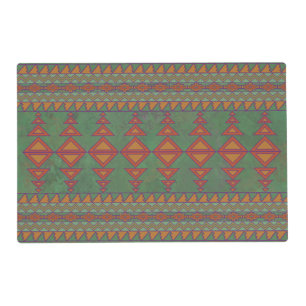 Southwest Sagebrush Green Geometric Design Placemat