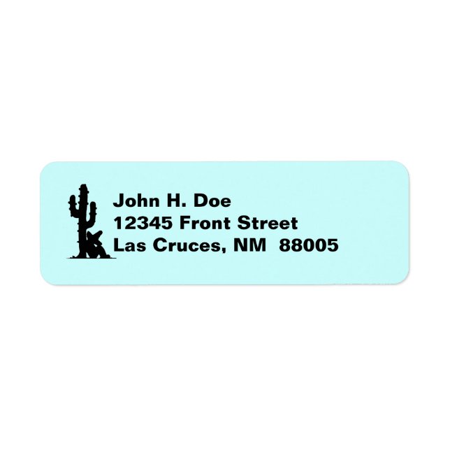 Southwest Saguaro Cactus Siesta Address Labels (Front)