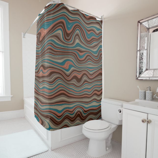 Southwest Sands Shower Curtain (In Situ)