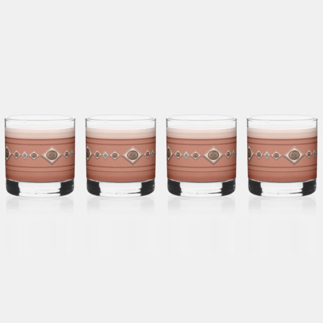 Southwest Sandstone Canyon and Conchos Whiskey Glass (Front)