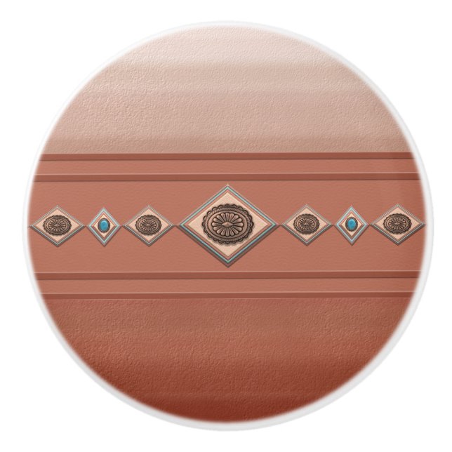 Southwest Sandstone Canyon Ceramic Knob (Front)
