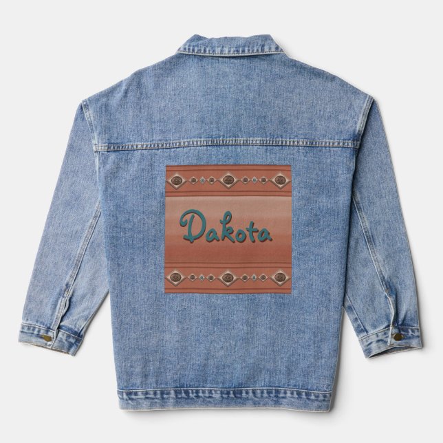 Southwest Sandstone Canyon Personalized Denim Jacket (Back)