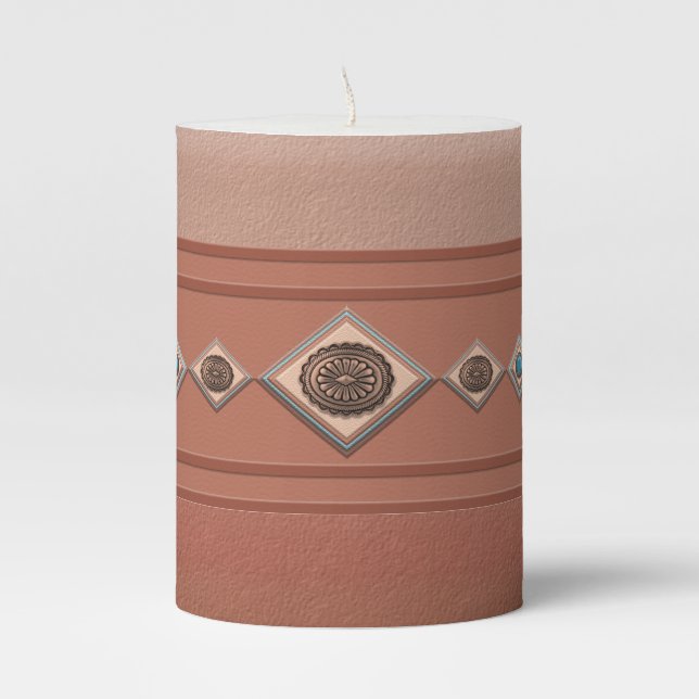 Southwest Sandstone Canyon Pillar Candle (Front)