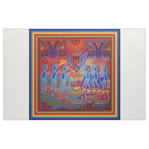 Southwest Shaman Peyote Ritual Huichol Fabric