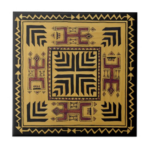 Southwest Shaman Ritual Ceramic Tile
