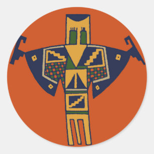 Southwest Shaman Spirit Classic Round Sticker
