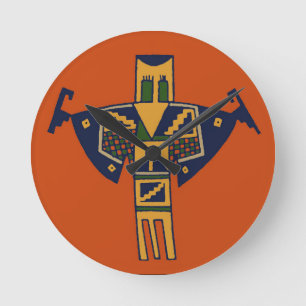 Southwest Shaman Spirit Round Clock