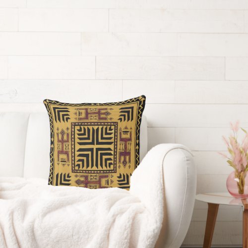 Southwest Shaman Tribal Ritual Throw Pillow