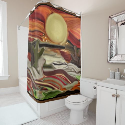 Southwest Skies Abstract Art Shower Curtain