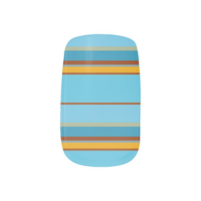 Southwest Stripes 15 Minx Nail Art (Left Thumb)