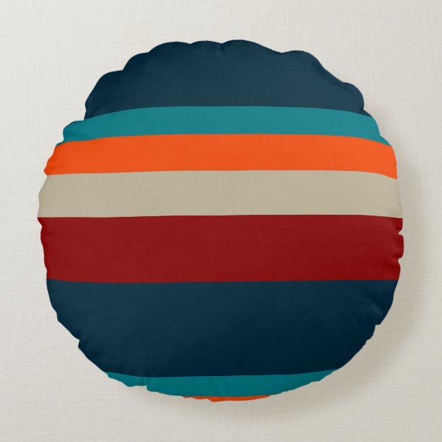Southwest Stripes 17 Round Pillow (Front)