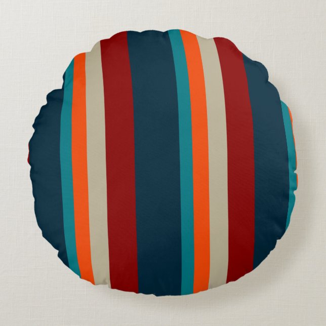 Southwest Stripes 17 Round Pillow (Front)