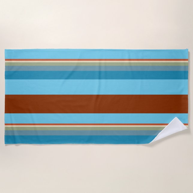 Southwest Stripes 23 Beach Towel (Front)