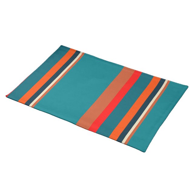 Southwest Stripes 29  Cloth Placemat (On Table)