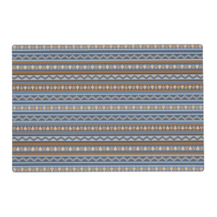 Southwest Style Blue and Brown Geometric Pattern Placemat