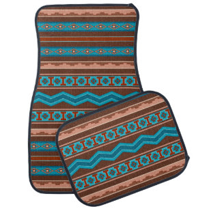 Southwest Style Geometric Cameron Gorge Design Car Floor Mat