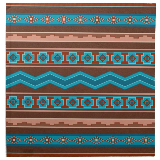 Southwest Style Geometric Cameron Gorge Design Cloth Napkin (Front)