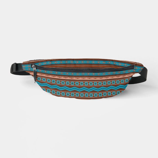 Southwest Style Geometric Cameron Gorge Design Fanny Pack (Front)