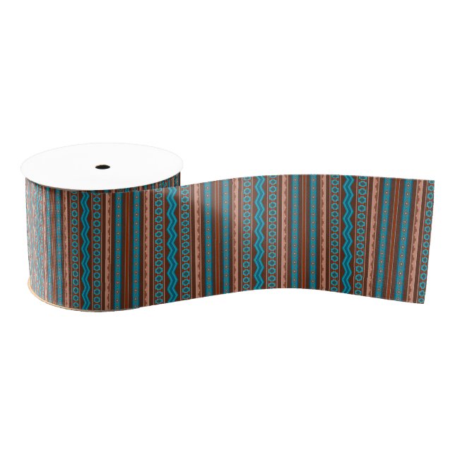 Southwest Style Geometric Cameron Gorge Design Grosgrain Ribbon (Spool)
