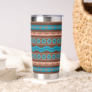 Southwest Style Geometric Cameron Gorge Design Insulated Tumbler