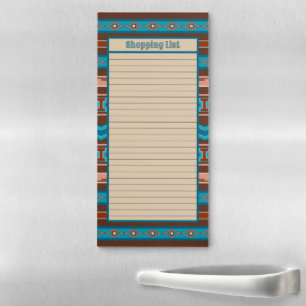 Southwest Style Geometric Cameron Gorge Design Magnetic Notepad