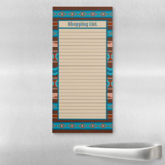 Southwest Style Geometric Cameron Gorge Design Magnetic Notepad