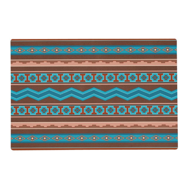 Southwest Style Geometric Cameron Gorge Design Placemat (Front)
