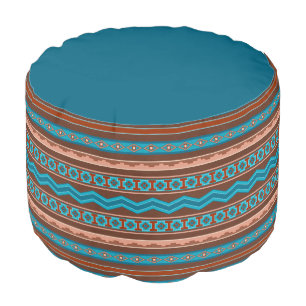 Southwest Style Geometric Cameron Gorge Design Pouf