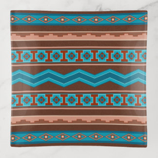 Southwest Style Geometric Cameron Gorge Design Trinket Tray