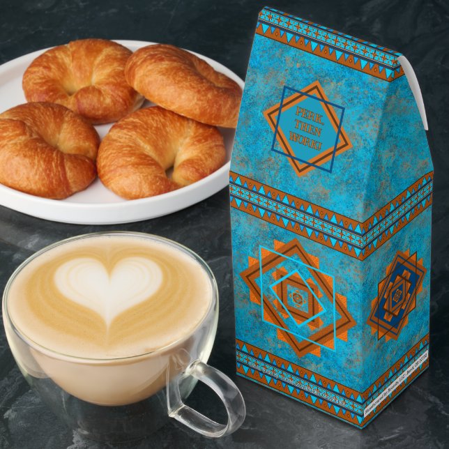 Southwest Style Mountain Peaks Design Personalized Roasted Coffee (Breakfast)