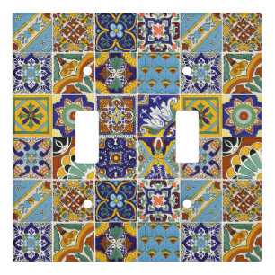 Southwest Style Talavera Tile Colorful Light Switch Cover