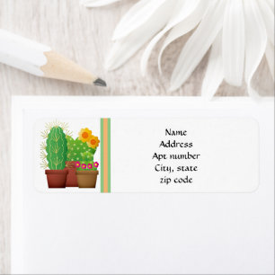 Southwest Succulent Cactus Return Address Label