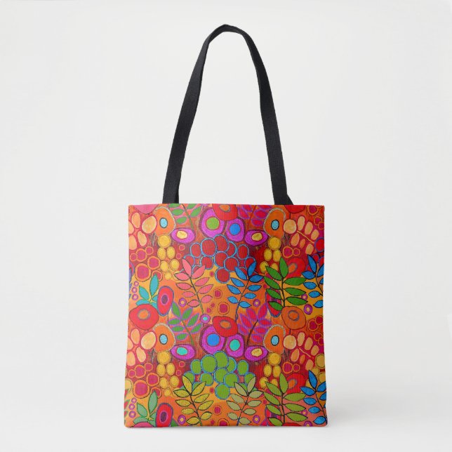 Southwest Summer Flower Garden Tote Bag (Front)
