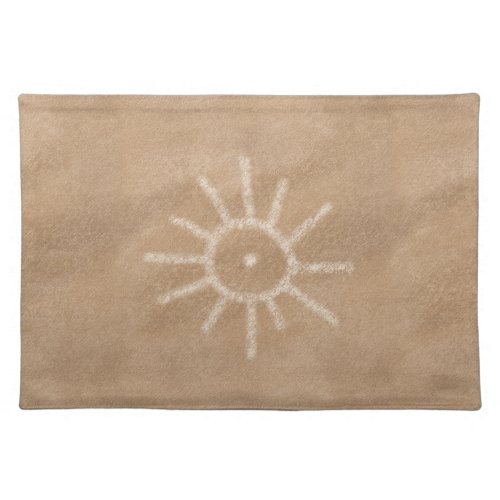 Southwest Sun Petroglyph Design Cloth Placemat