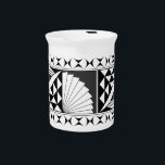Southwest Sunrise in Charcoal Beverage Pitcher<br><div class="desc">This evocative artwork encapsulates the spirit of Pueblo culture in the American Southwest. Echoing centuries of history, it tells a story of Native communities deeply connected to their ancestral lands, who graciously share their vibrant heritage and artistic traditions with all who encounter them. The design itself is a symbolic reflection...</div>