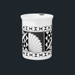 Southwest Sunrise in Charcoal Beverage Pitcher<br><div class="desc">This evocative artwork encapsulates the spirit of Pueblo culture in the American Southwest. Echoing centuries of history, it tells a story of Native communities deeply connected to their ancestral lands, who graciously share their vibrant heritage and artistic traditions with all who encounter them. The design itself is a symbolic reflection...</div>