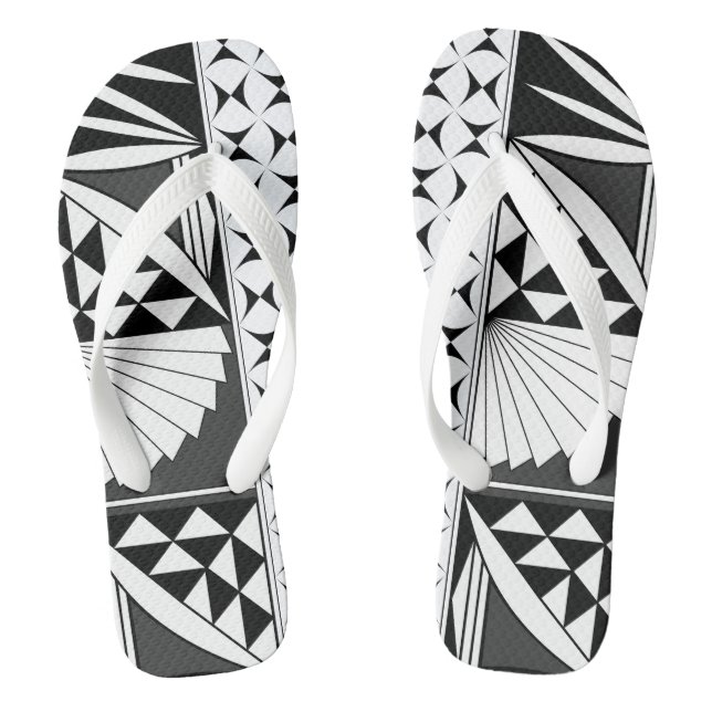 Southwest Sunrise in Charcoal Flip Flops (Footbed)