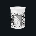 Southwest Sunrise in Gray Beverage Pitcher<br><div class="desc">This evocative artwork encapsulates the spirit of Pueblo culture in the American Southwest. Echoing centuries of history, it tells a story of Native communities deeply connected to their ancestral lands, who graciously share their vibrant heritage and artistic traditions with all who encounter them. The design itself is a symbolic reflection...</div>